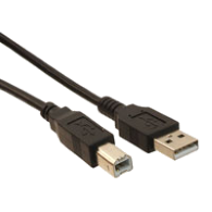 USB A-male to B-male cable. 2 ft (0.61 m).