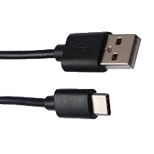 USB A-male to C-male cable. 2 ft (0.61 m).