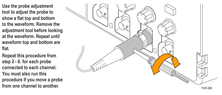Adjusting passive-probe compensation Tektronix passive-probe compensation procedure